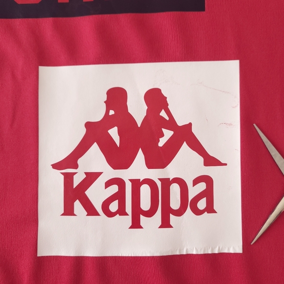 Kappa Short Sleeve Shirt Bastil Authentic "Like No Other" Red Mens SIZE Small - Picture 6 of 10